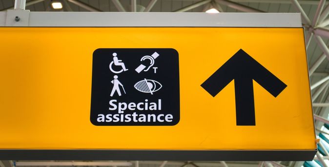 Special Assistance Schild