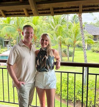 Kevin Isabell Trou aux Biches Beachcomber Suite Balkon