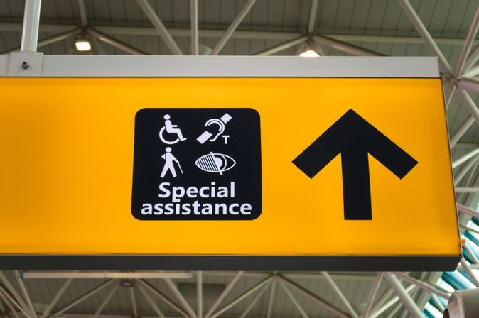 Special Assistance Schild