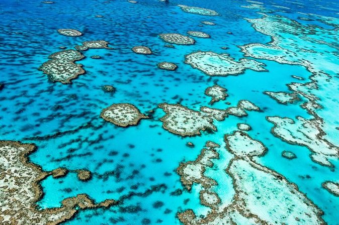 Das Great Barrier Reef von oben