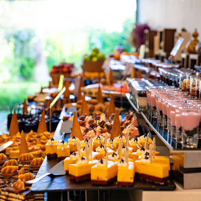 Buffet mit Desserts