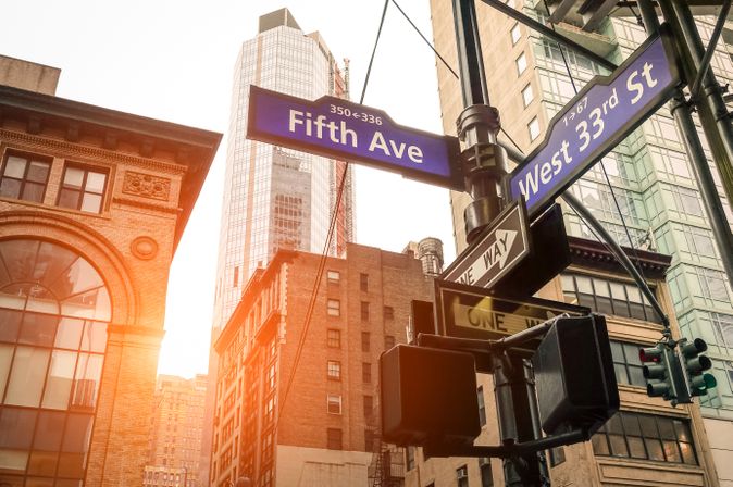 Straßenschilder in New York